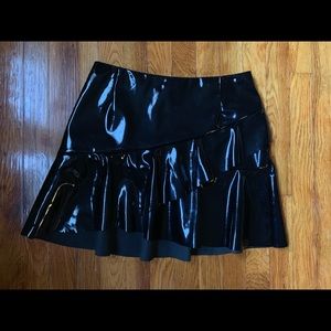 Black pleather skirt